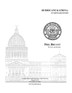 Hurricane Katrina - Mississippi Office of the State Auditor