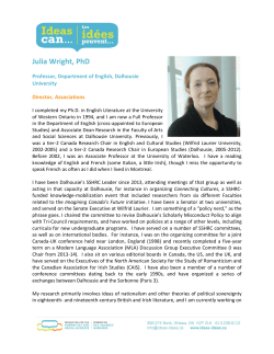 Julia Wright, PhD - Federation for the Humanities and Social Sciences