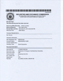 2. SEC Form 23-B AGI-Megaworld as of October 2013