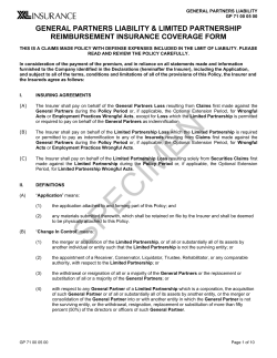 General Partners Liability and Limited Partnership