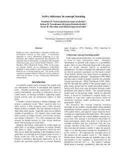 Active inference in concept learning