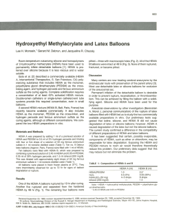 Hydroxyethyl Methylacrylate and Latex Balloons