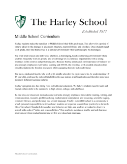 Middle School Curriculum