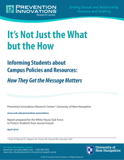 It`s Not Just the What but the How: Informing Students