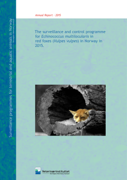 Surveillance program m es for terrestrial and aquatic anim als in N