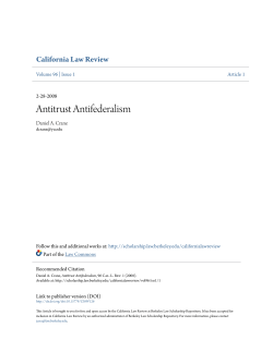 Antitrust Antifederalism - Berkeley Law Scholarship Repository