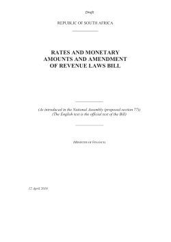 rates and monetary amounts and amendment of revenue laws bill