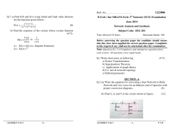 Q.7 a) Find f(0) and f(&infin;) using initial and final value theorem for the