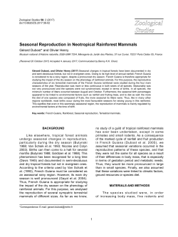 Seasonal Reproduction in Neotropical Rainforest Mammals