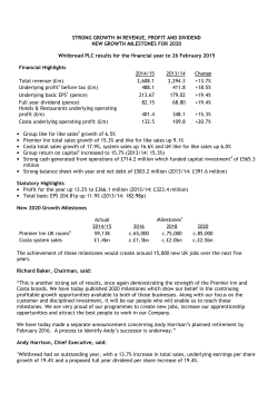 STRONG GROWTH IN REVENUE, PROFIT AND DIVIDEND NEW