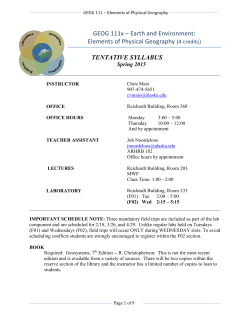 Earth and Environment: Elements of Physical Geography