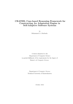 Case-based Reasoning Framework for Constructing An Adaptation