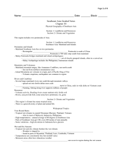 Southeast Asia Guided Notes