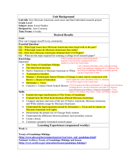 Unit Background Desired Results Learning Experiences