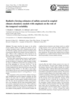 Radiative forcing estimates of sulfate aerosol in coupled climate