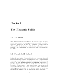 The Platonic Solids