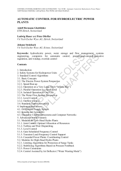 Automatic Control for Hydroelectric Power Plants