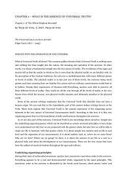 chapter 2 &ndash; what is the essence of universal truth?