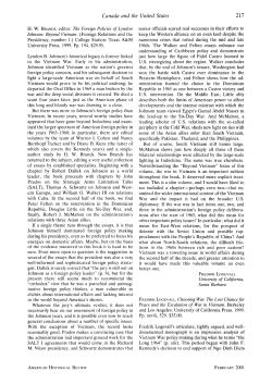 HW Brands, editor. The Foreign Policies of Lyndon Johnson