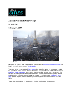 A Dictator`s Guide to Urban Design By Matt Ford