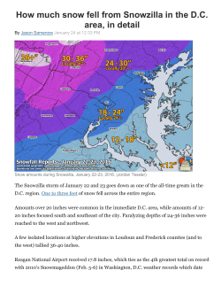 How much snow fell from Snowzilla in the D.C. area, in detail