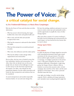The Power of Voice - Metropolitan Group