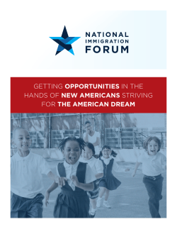 Getting Opportunities in the Hands of New Americans Striving for