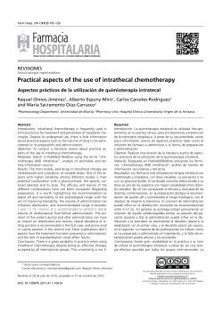 Practical aspects of the use of intrathecal chemotherapy
