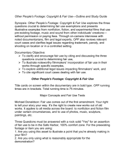 Study Guide - Other People`s Footage