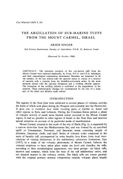 THE ARGILLATION OF SUB-MARINE TUFFS FROM THE MOUNT
