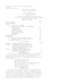 Offensive Air Operations Of The Falklands War