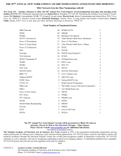 the 54th annual new york emmy&reg; award nominations announced