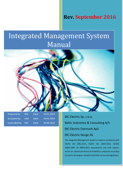 Integrated Management System Manual