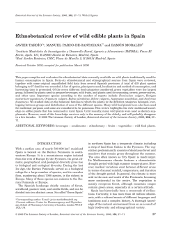 Ethnobotanical review of wild edible plants in Spain
