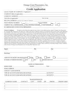 Credit Application