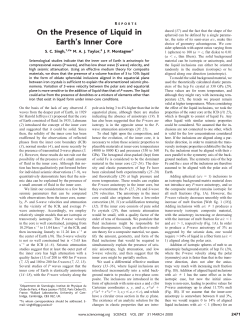 On the Presence of Liquid in Earth`s Inner Core