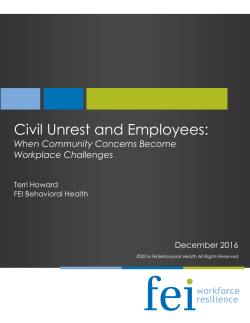 Civil Unrest and Employees
