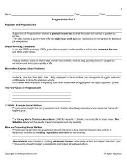 02 Progressivism Part 1 NOTES