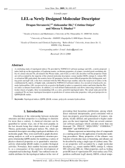 LEL-a Newly Designed Molecular Descriptor