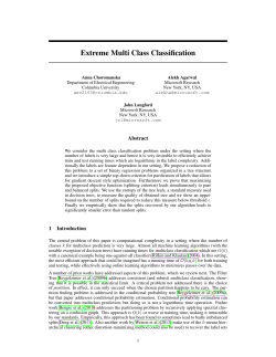 Extreme Multi Class Classification