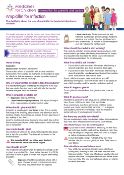 Ampicillin for infection