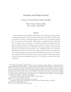 Emotions and Political Unrest