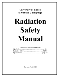 Radiation Safety Manual - Division of Research Safety