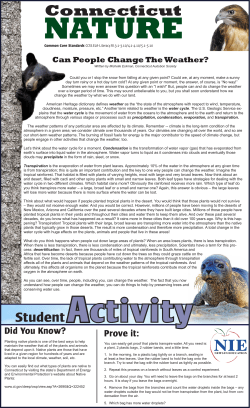 Connecticut Can People Change The Weather?