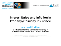 Interest Rates and Inflation in Property/Casualty