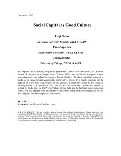 Social Capital as Good Culture