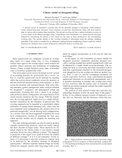 Cluster model of decagonal tilings
