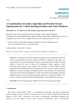 A Combination of Genetic Algorithm and Particle Swarm