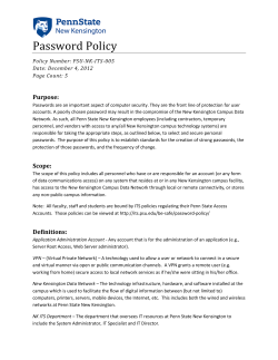Password Policy - Penn State New Kensington