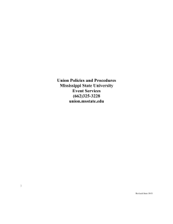 Colvard Student Union Policies and Procedures